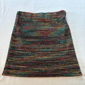 Multicolor Knit Mini Pencil Skirt, Size Small, by Kerisma